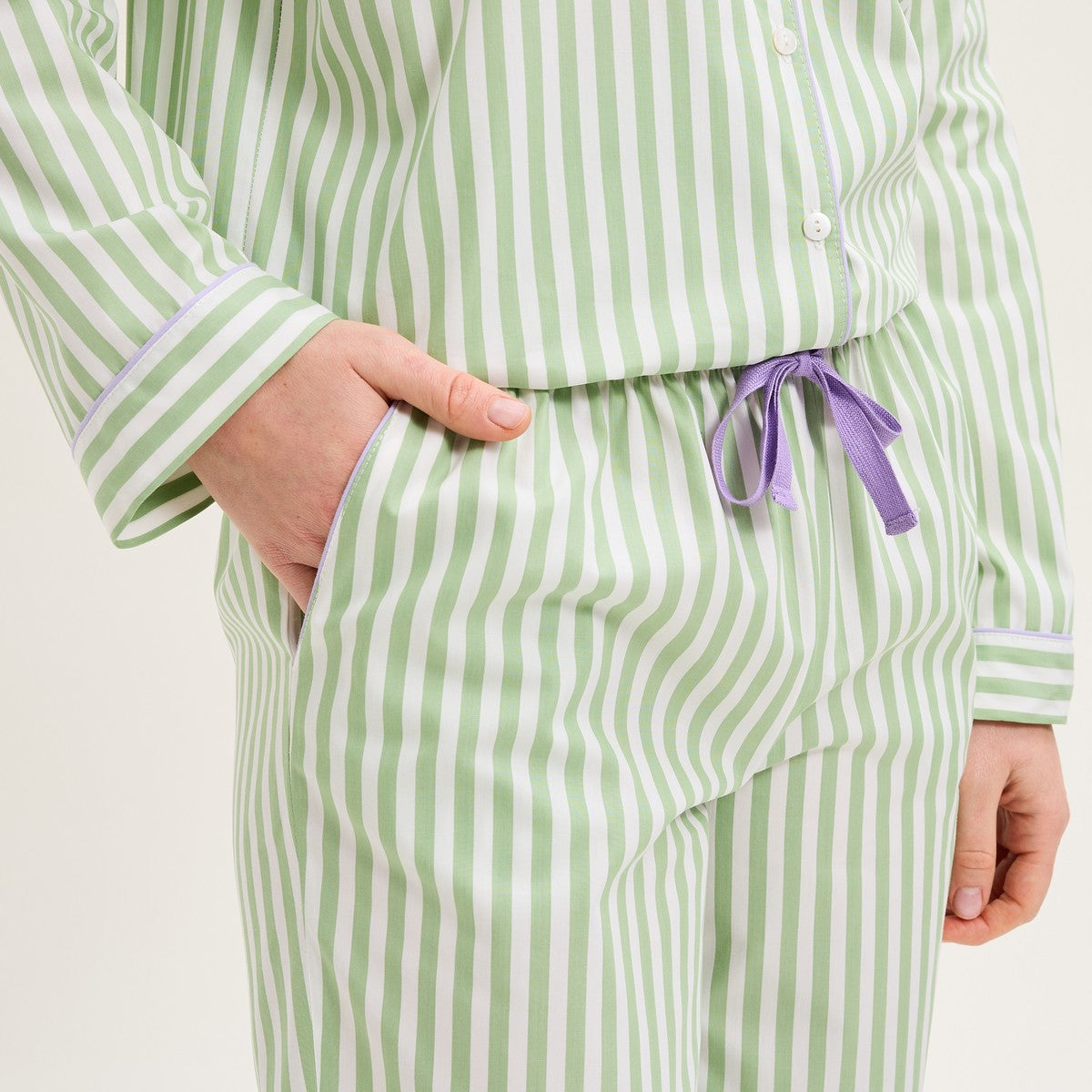 Essentiel - Pyjama rayé Couleur Vert - Laurence Tavernier