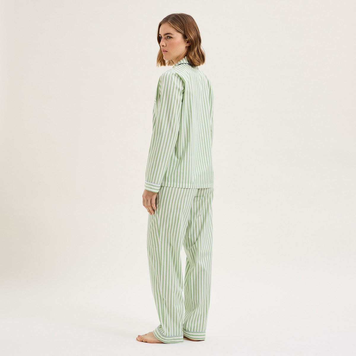 Essentiel - Pyjama rayé Couleur Vert - Laurence Tavernier