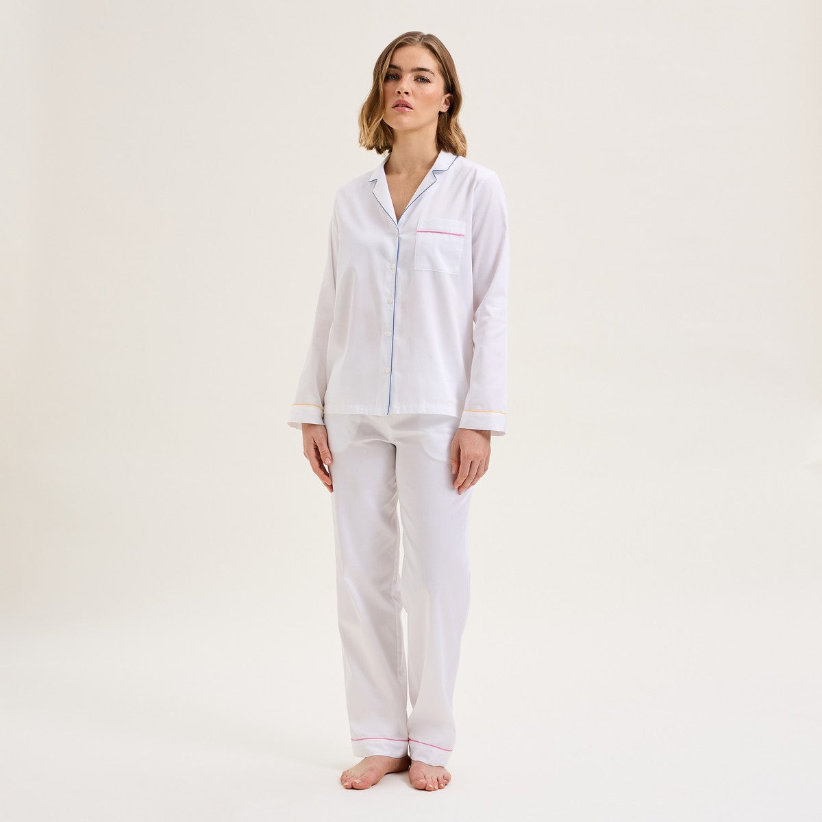 Essentiel - Pyjama uni satin de coton - Laurence Tavernier