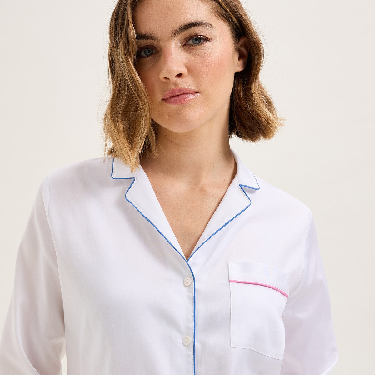 Essentiel - Pyjama uni satin de coton - Laurence Tavernier