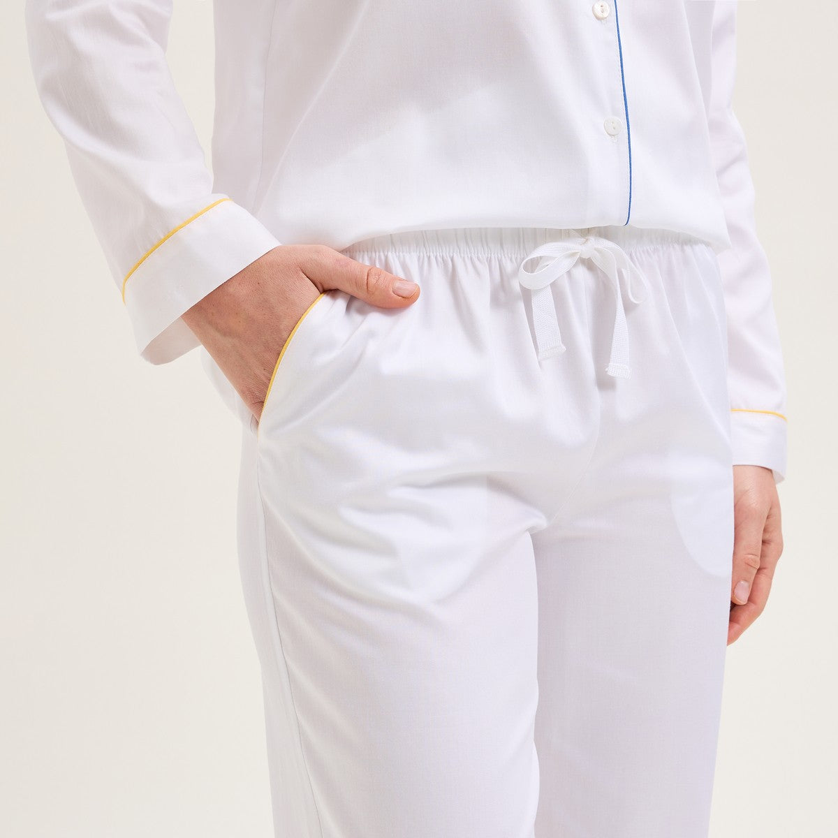 Essentiel - Pyjama uni satin de coton - Laurence Tavernier