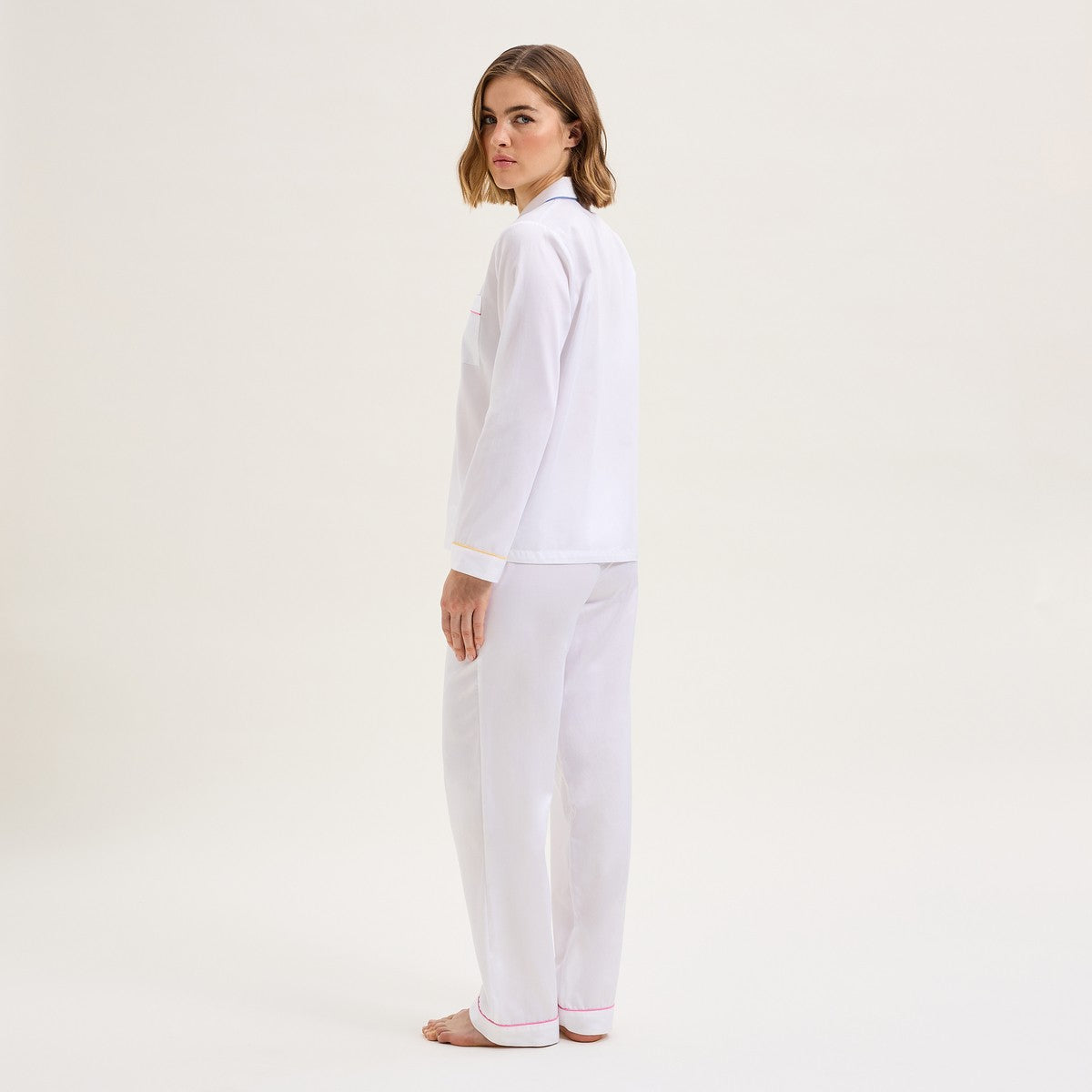 Essentiel - Pyjama uni satin de coton - Laurence Tavernier