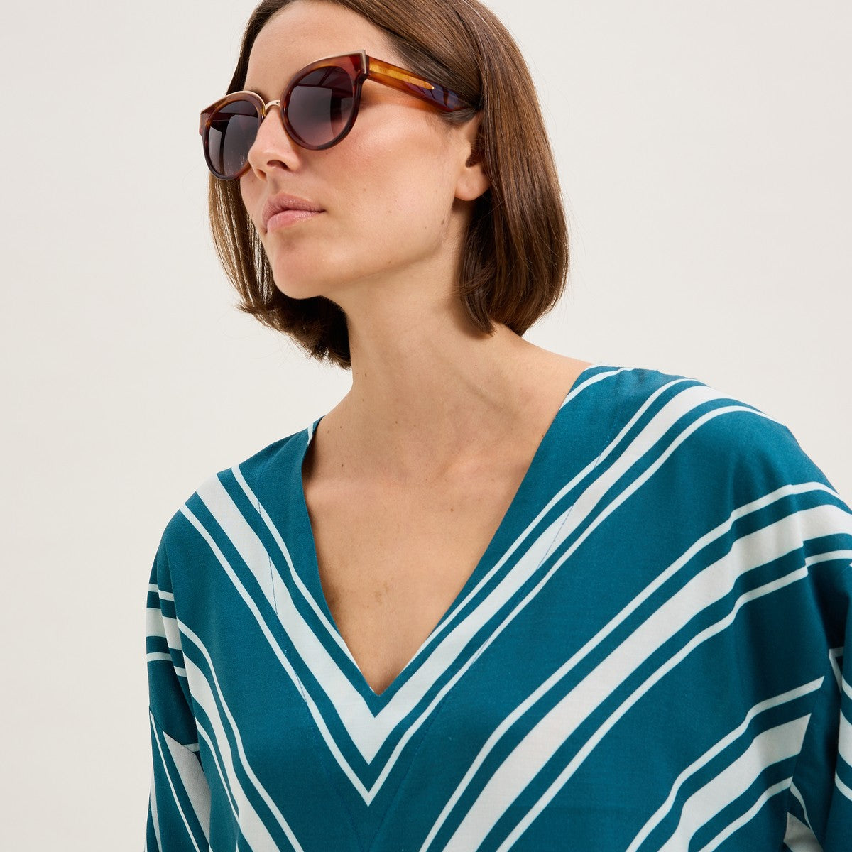 Ambre -Robe longue effet Kaftan - Laurence Tavernier