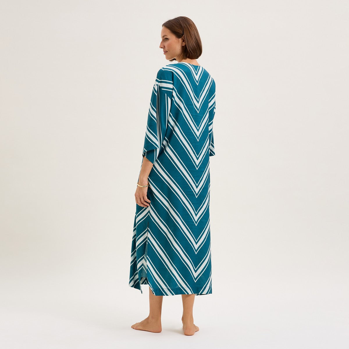 Ambre -Robe longue effet Kaftan - Laurence Tavernier