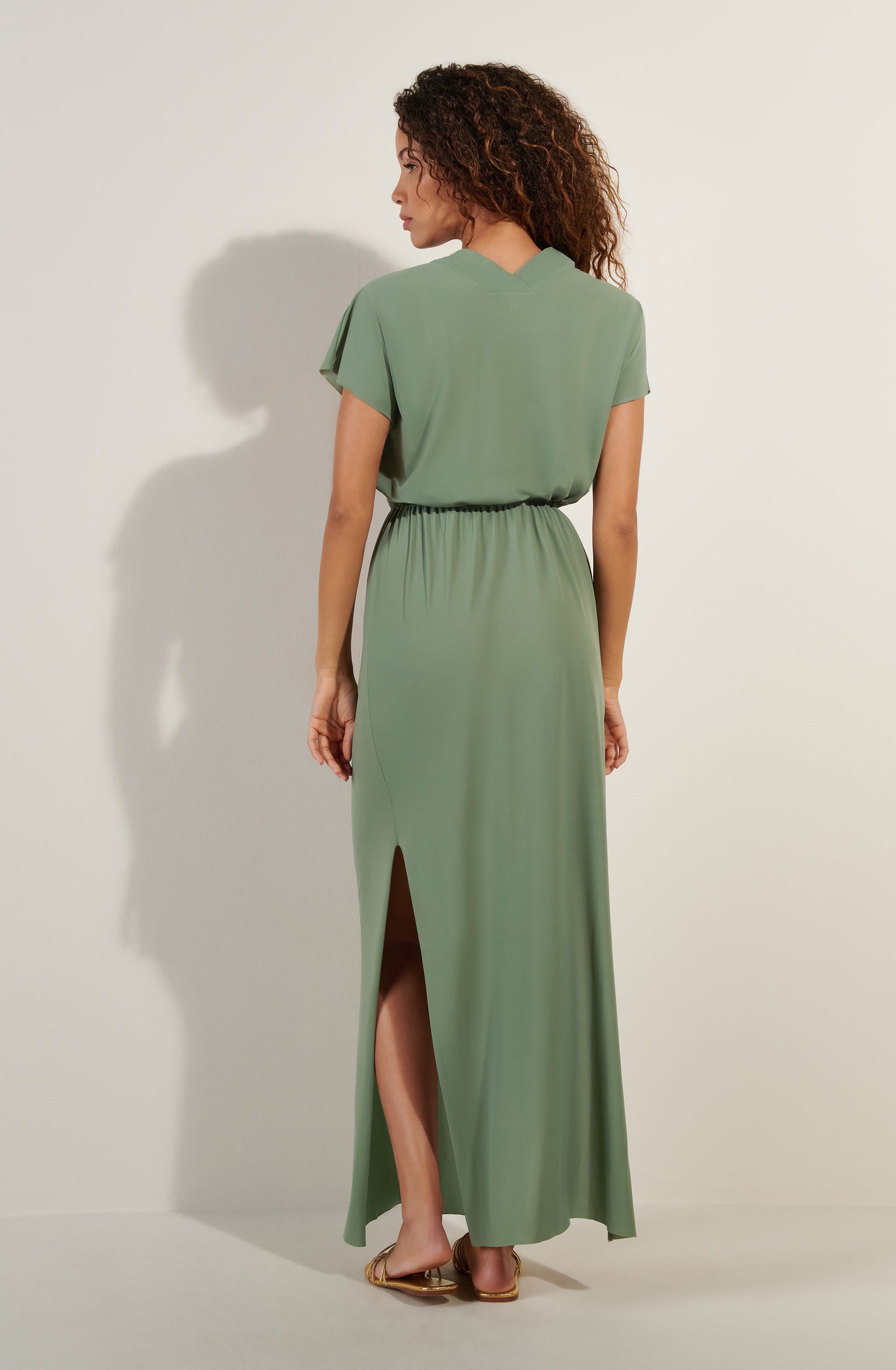 Taya - Longue robe ample en voile léger - Pain de Sucre