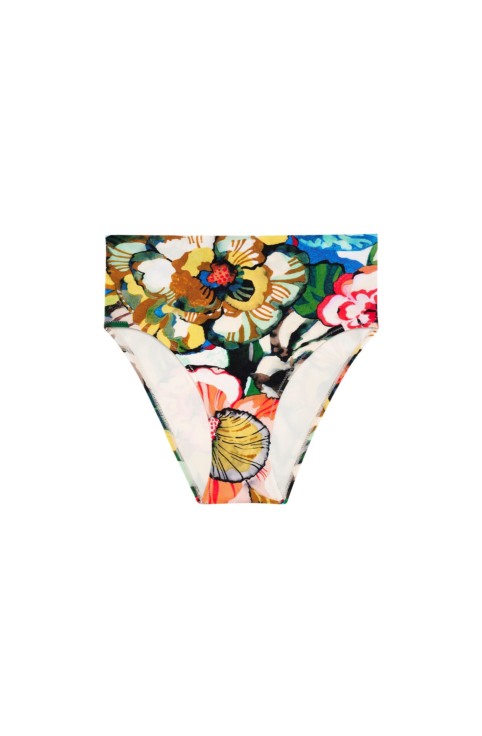 Fabia & Tobago / DIVA MO - Maillot de bain 2 pièces Mono-armature et Bas taille haute Flower - Pain de Sucre