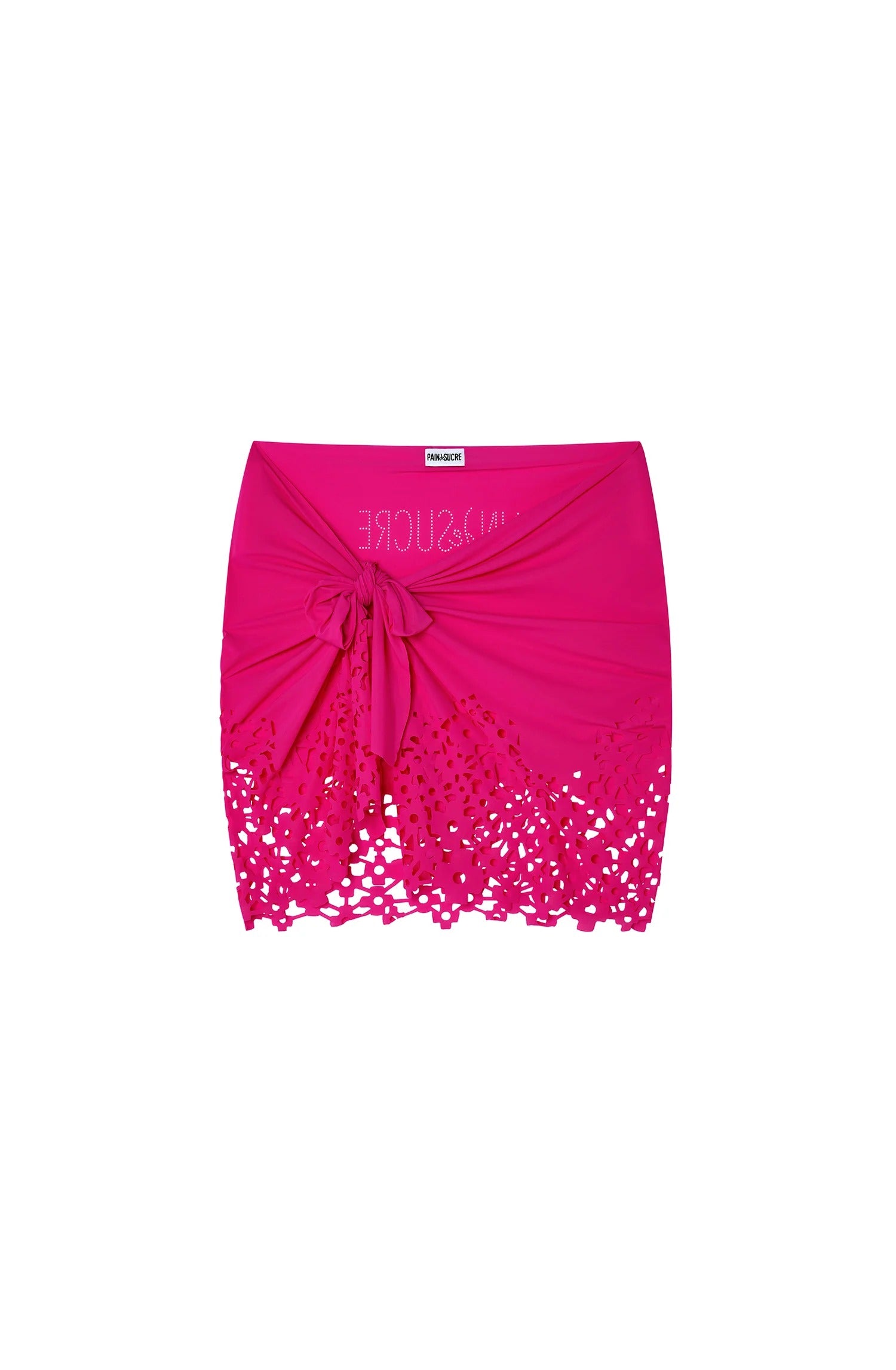 Pierce - Petit paréo effet fleuri framboise - Pain de Sucre