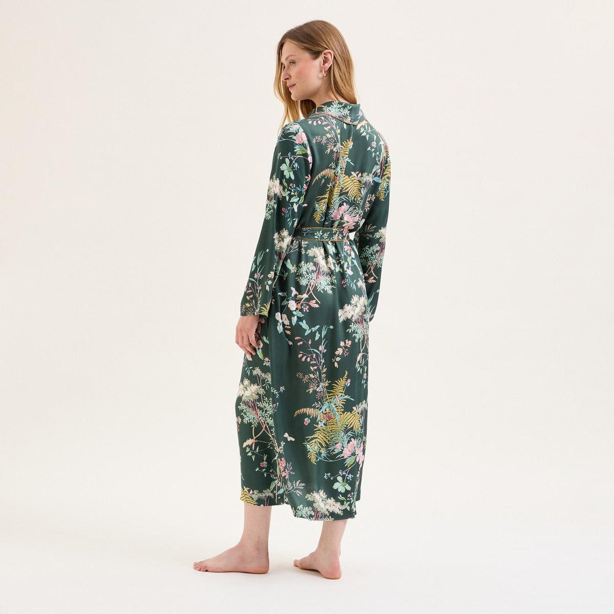Contes - Kimono imprimé vert - Laurence Tavernier