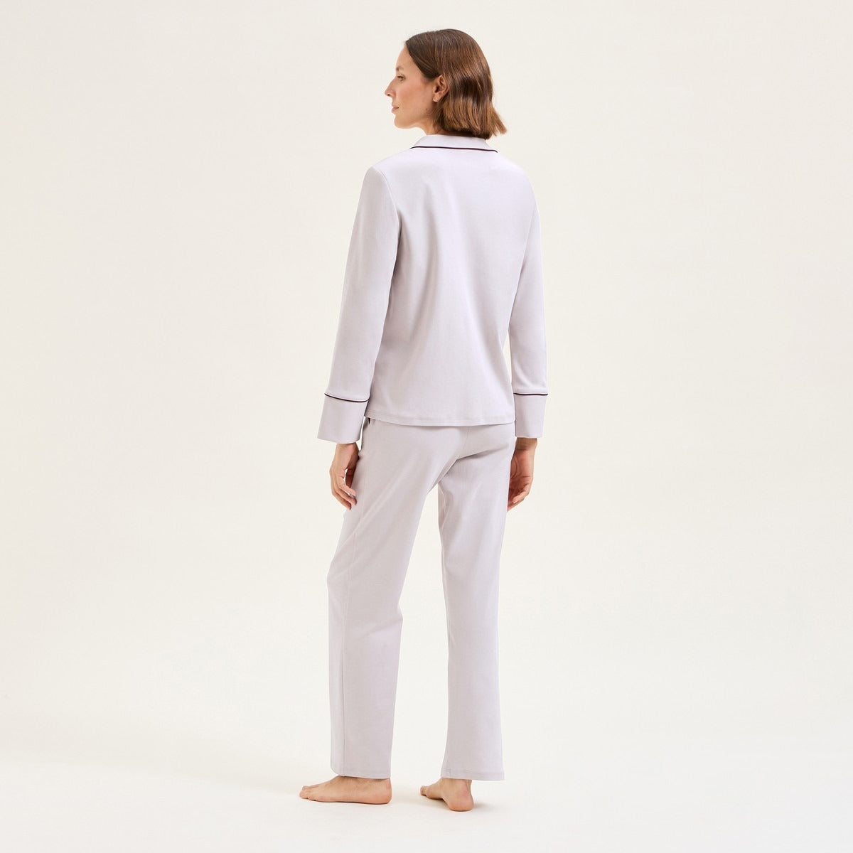 Paola - Pyjama manches longue Greige - Laurence Tavernier