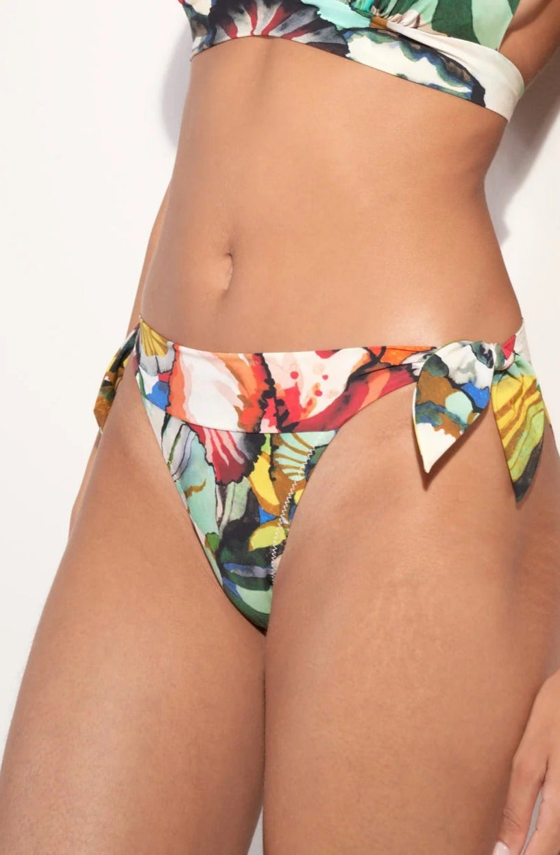 Fabia & Tobago / DIVA MO - Maillot de bain 2 pièces Mono-armature et Bas taille haute Flower - Pain de Sucre