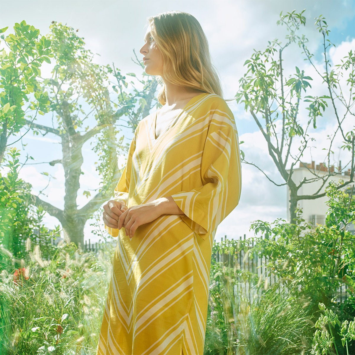 Ambre -Robe longue effet Kaftan - Laurence Tavernier