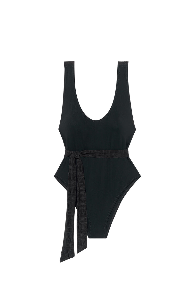 Leila -Maillot de bain une pièce dos nu noir multi-positions - Pain de Sucre