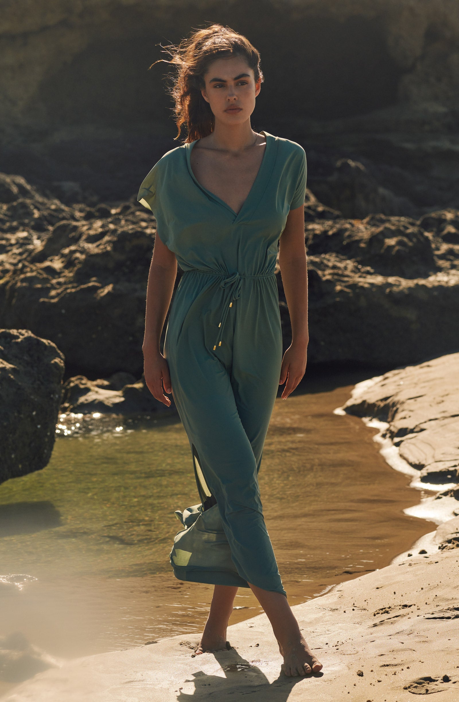 Taya - Longue robe ample en voile léger - Pain de Sucre