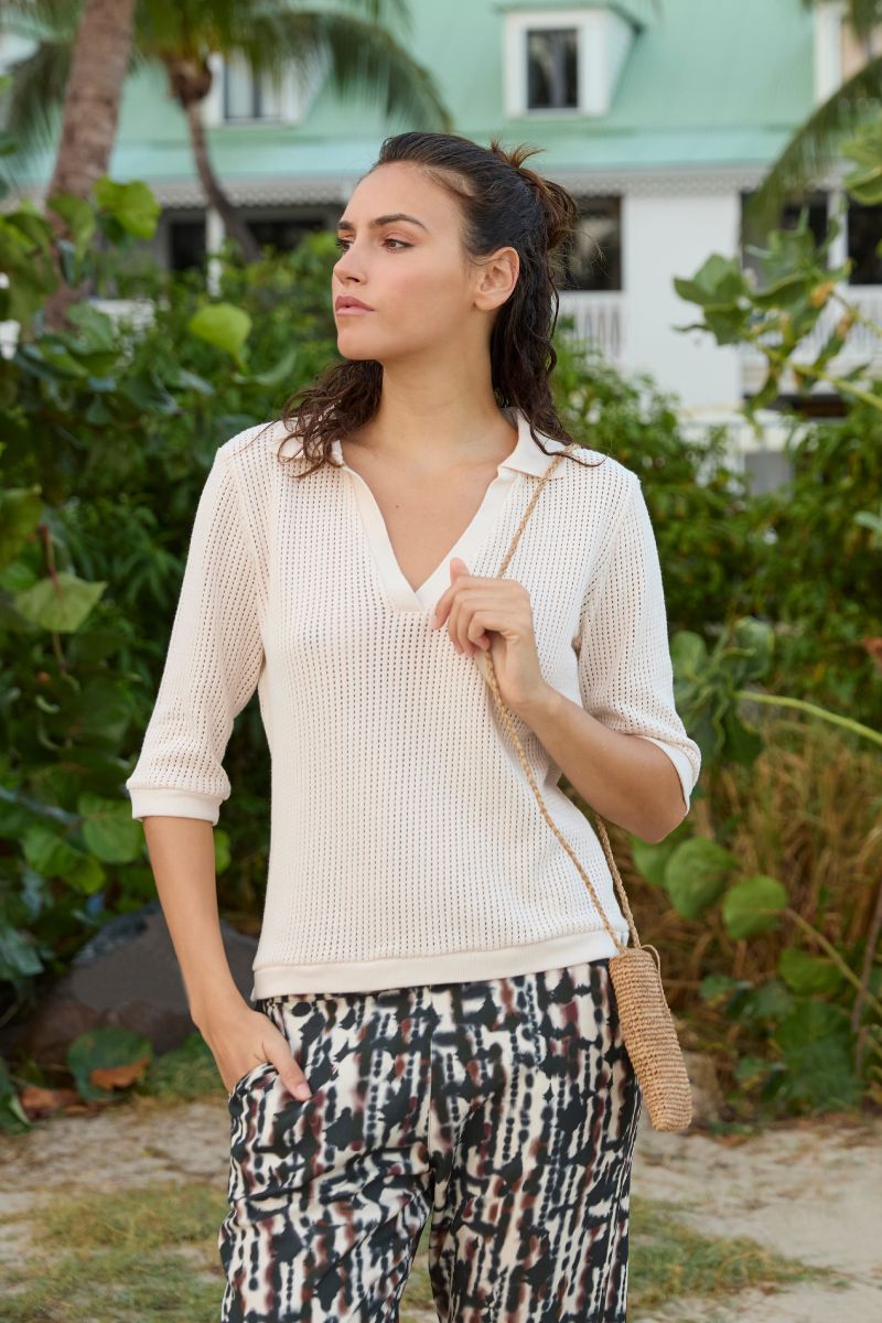 Pantalon Droit Imprimé: Fuji Poséidon - DnuD