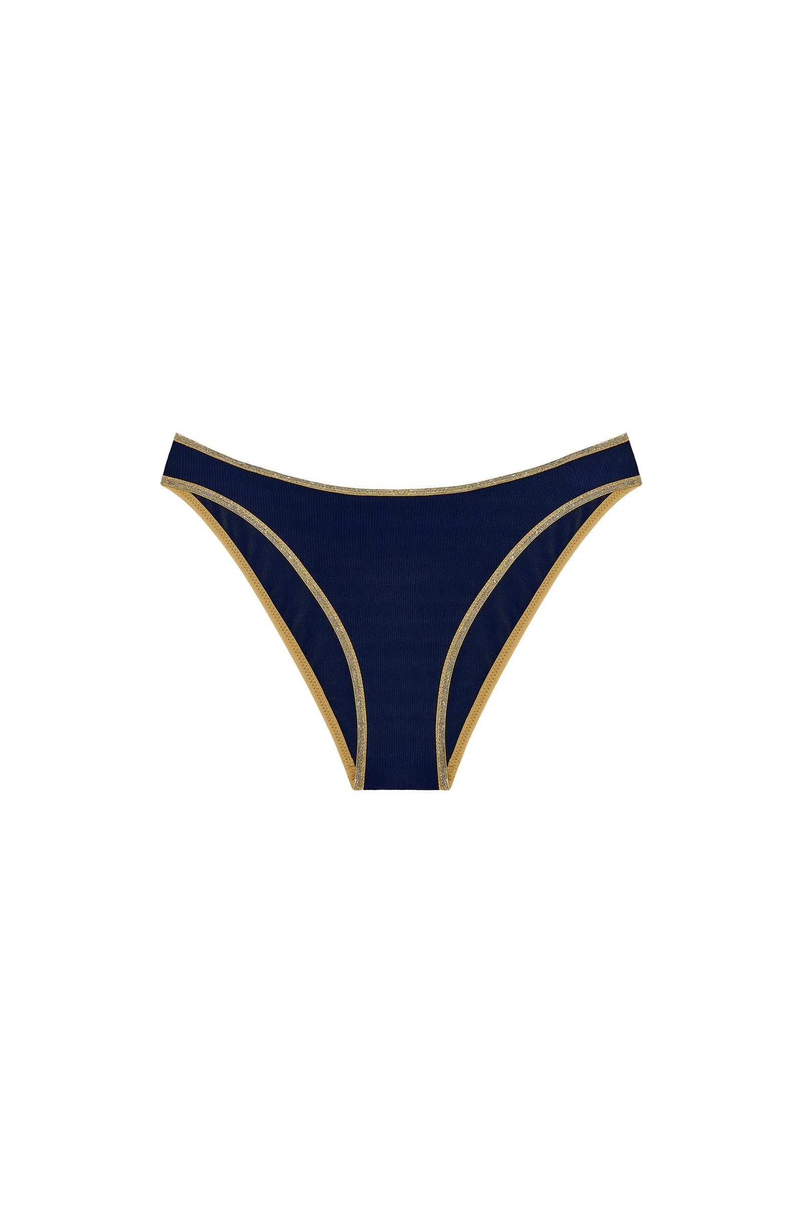 Stevie 25 & Mathis 25 - Maillot de bain deux pièces triangle côtelé marine - Pain de Sucre