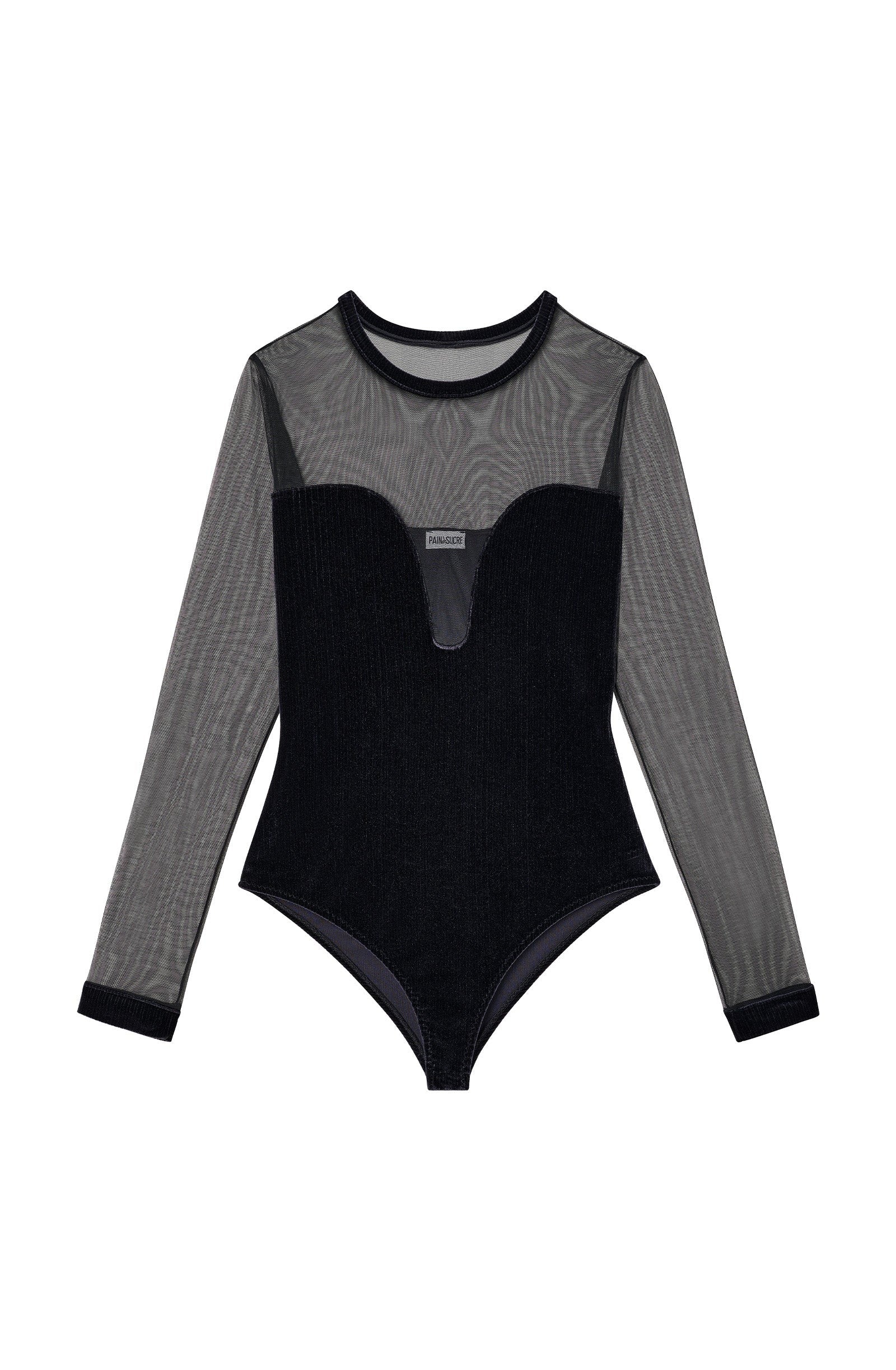 Blues -  Body noir en tulle et velours - Pain de Sucre