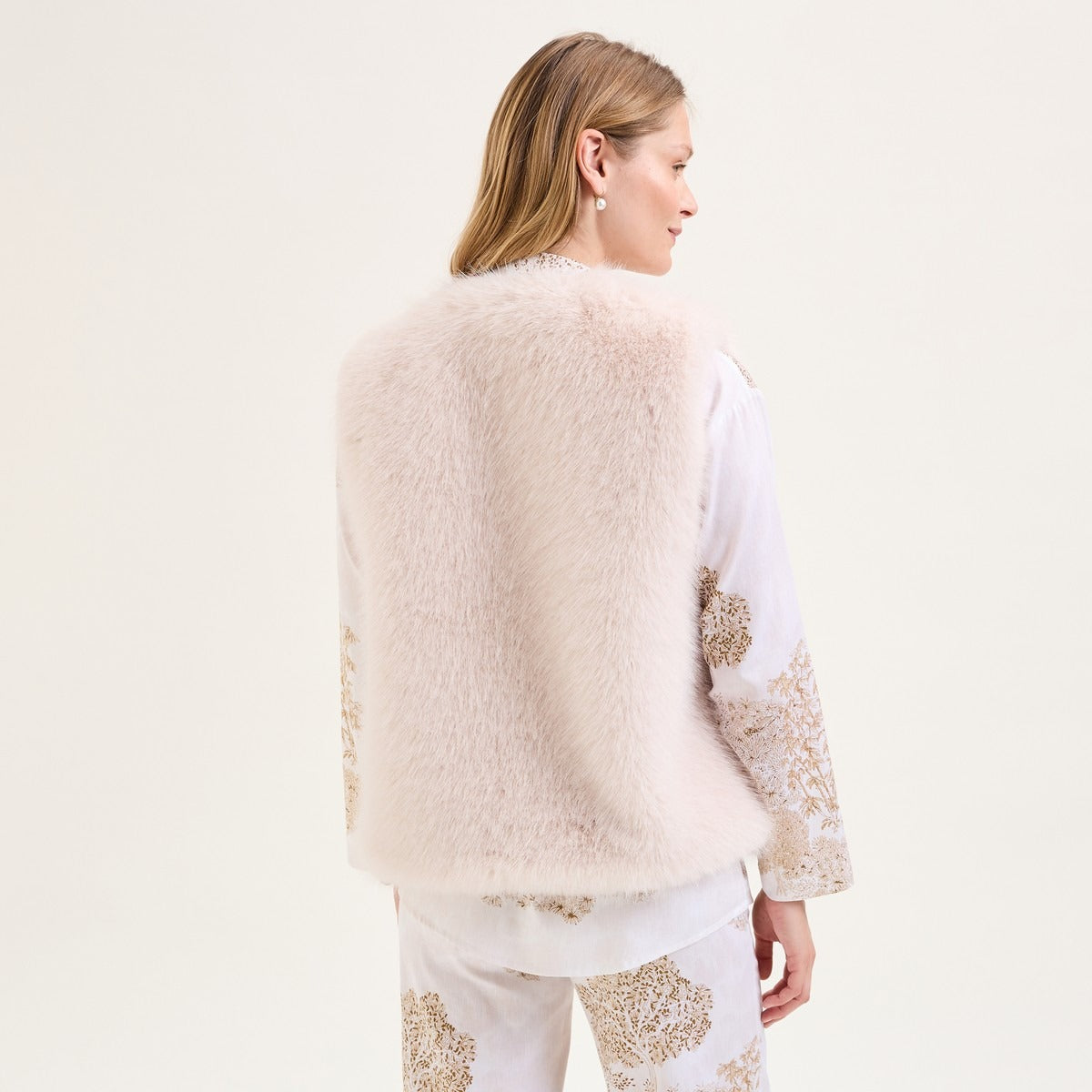 Colette - Gilet court sans manches fausse fourrure - Laurence Tavernier
