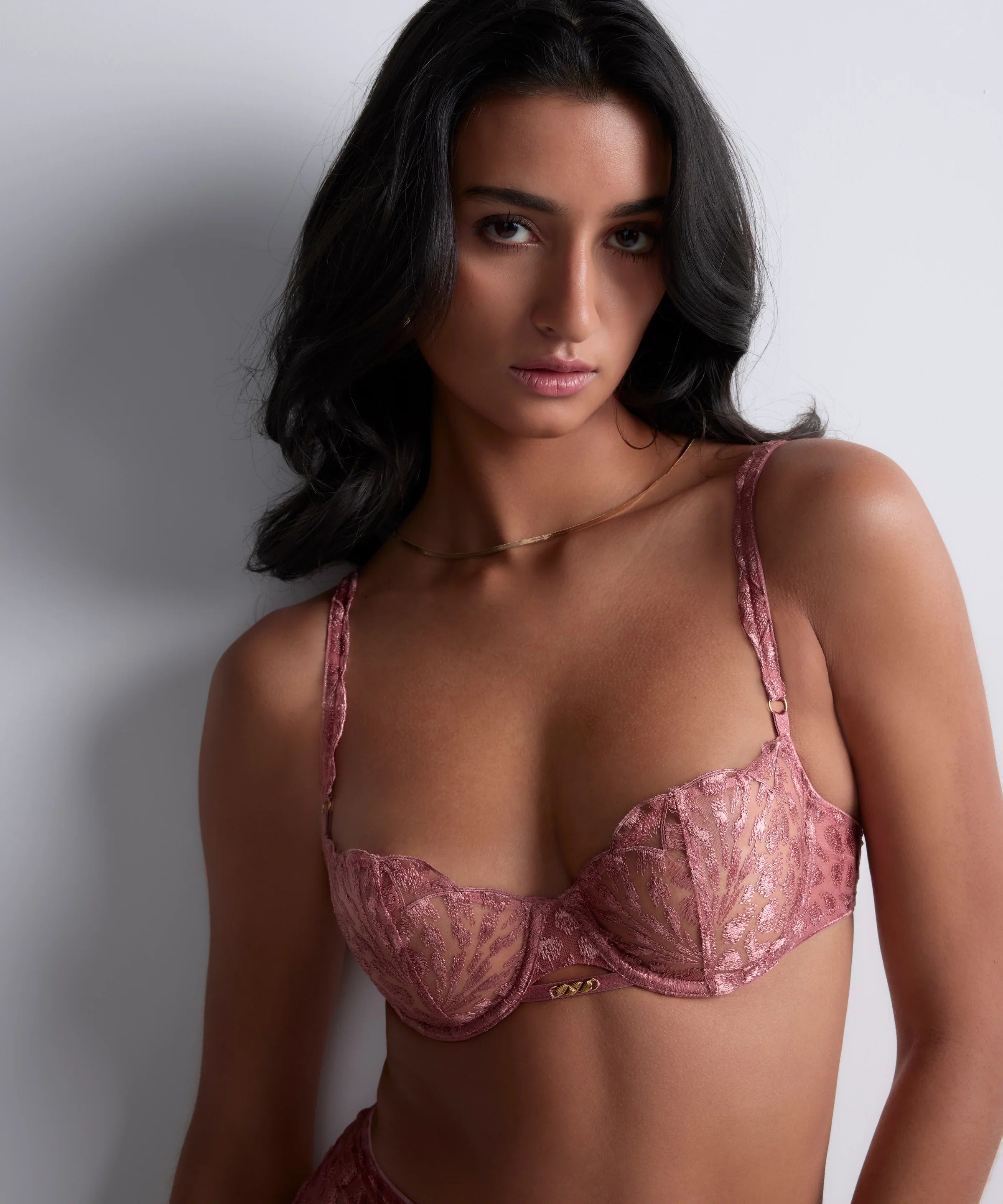 Crazy in Love - Soutien-gorge Corbeille avec armatures Warm Pink/Satin Brown - Aubade