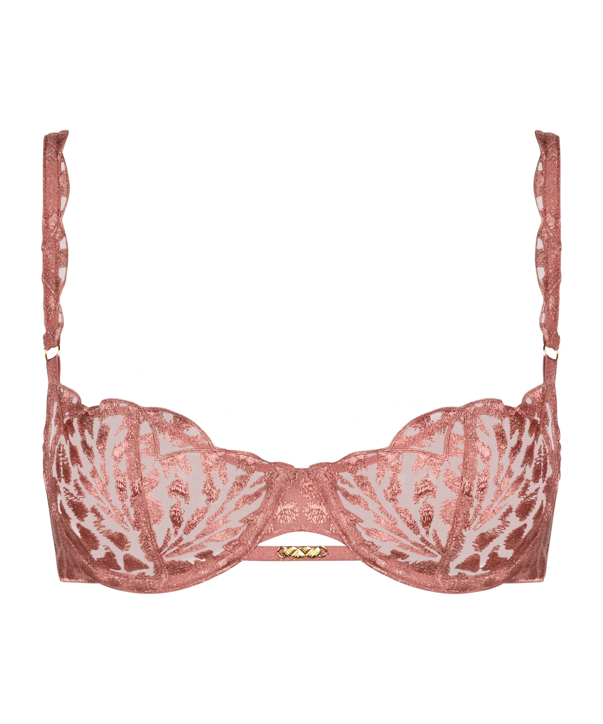 Crazy in Love - Soutien-gorge Corbeille avec armatures Warm Pink/Satin Brown - Aubade