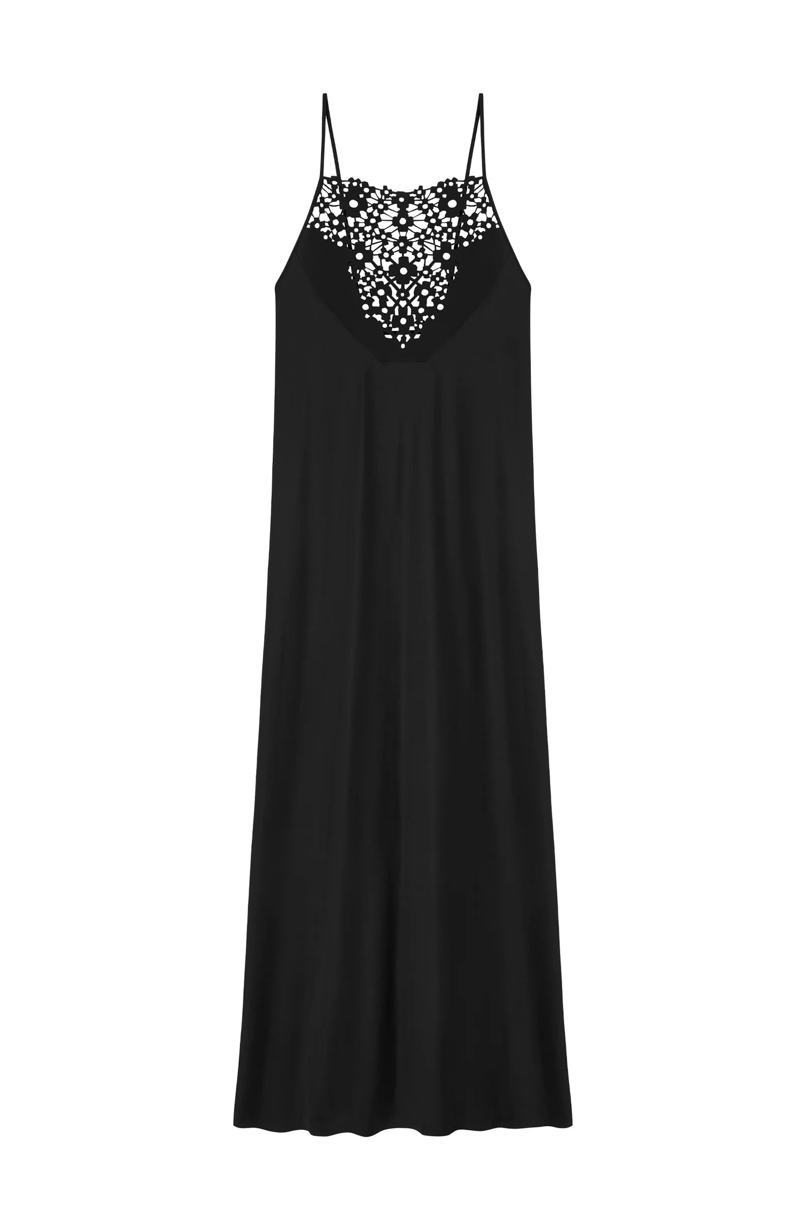 Rosalys - Robe longue évasée noire - Pain de Sucre