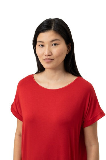 SÉRIE PURE CHIC - Chemise de nuit manches courte rouge - Mey