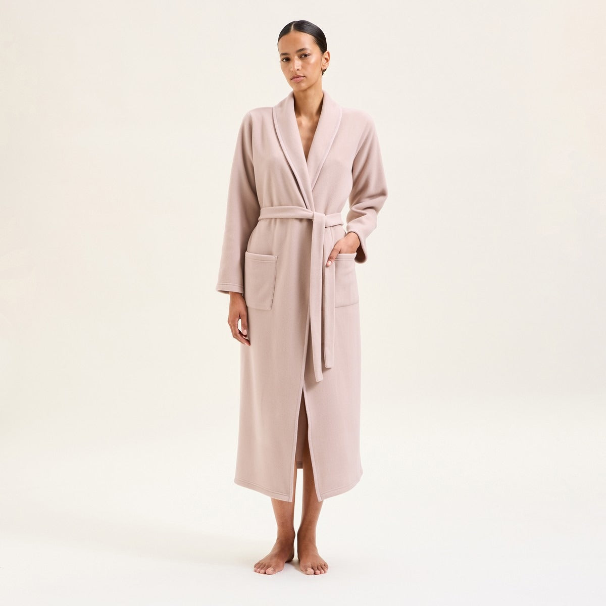 Ninon - Robe de chambre longue Beige - Laurence Tavernier