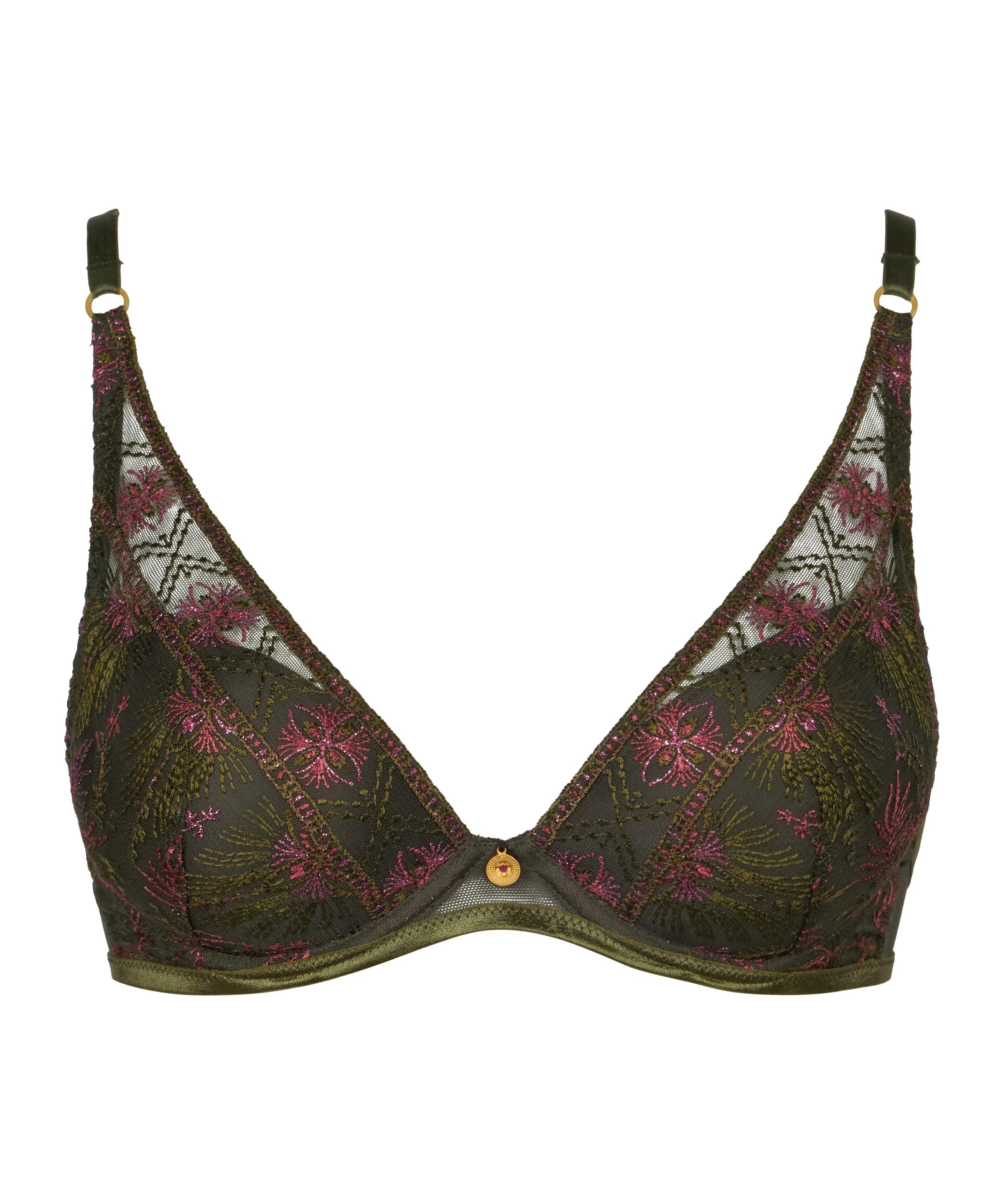 Sound of Heart -Soutien-gorge Plunge foulard Dark Garden - Aubade