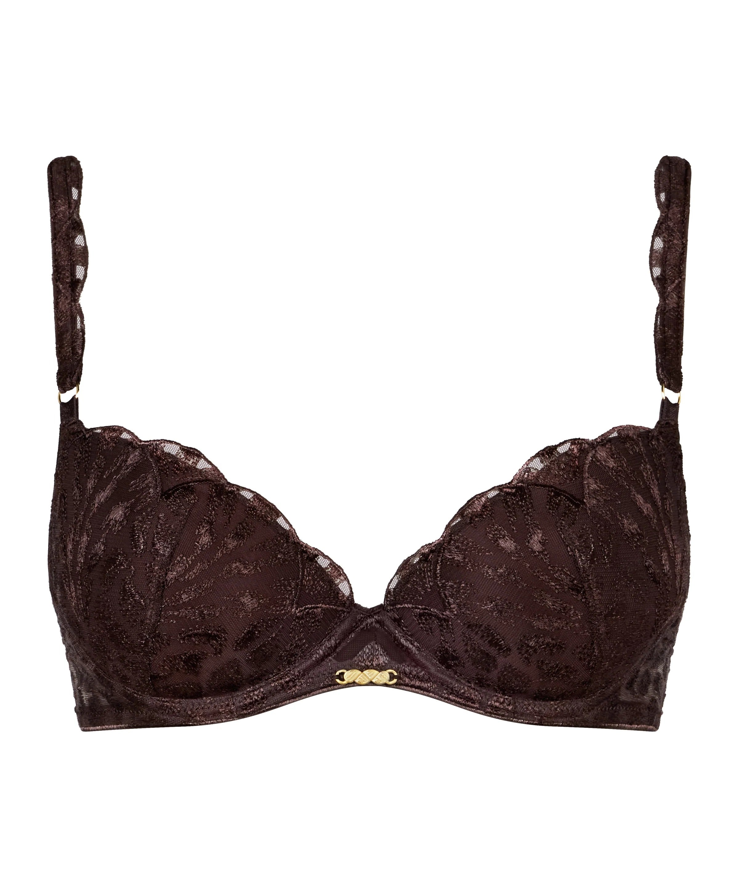 Crazy in Love - Soutien-gorge Push-up coques Satin Brown - Aubade
