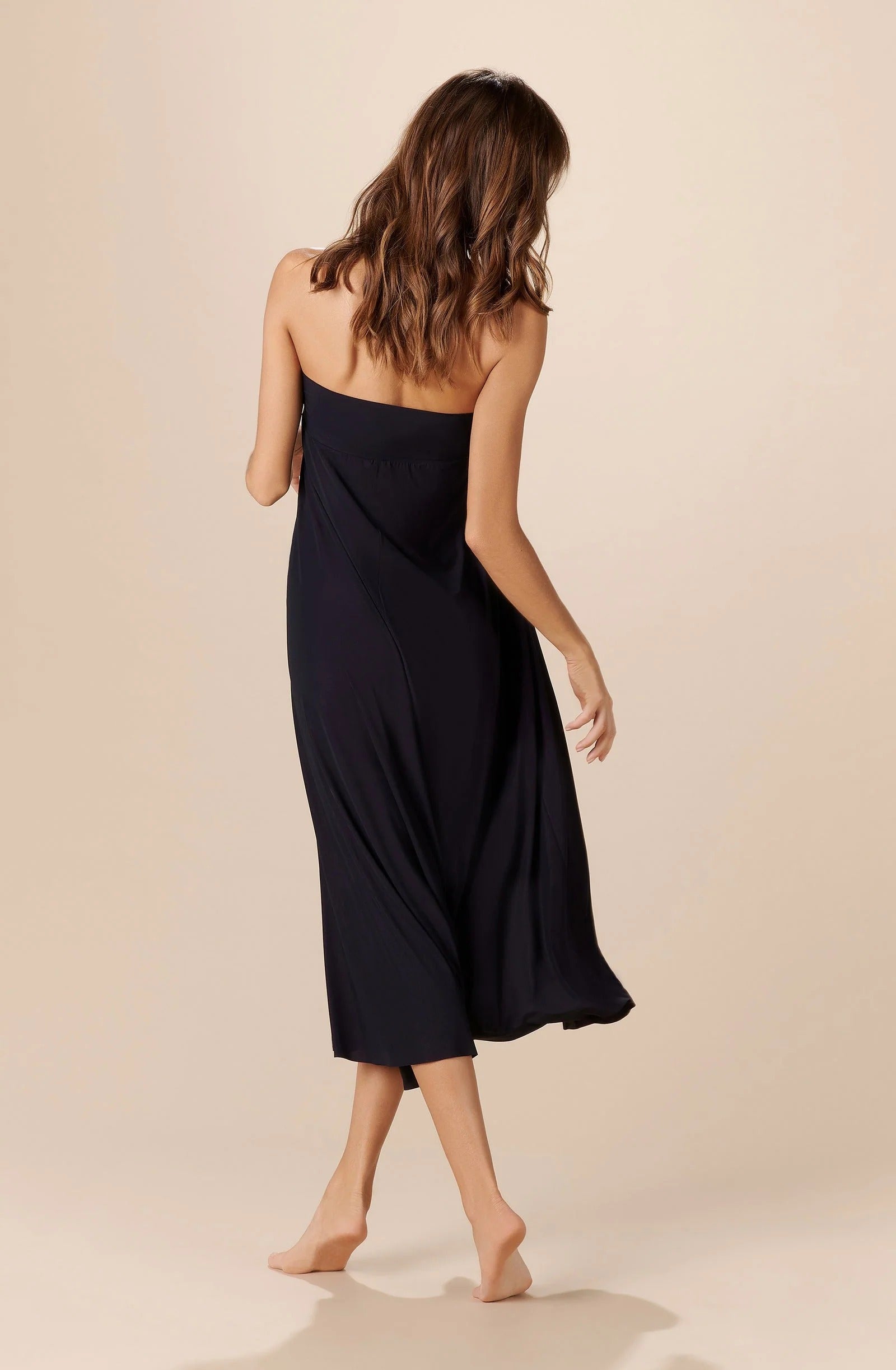 Jaya - Jupe longue noire en voile léger - Pain de Sucre